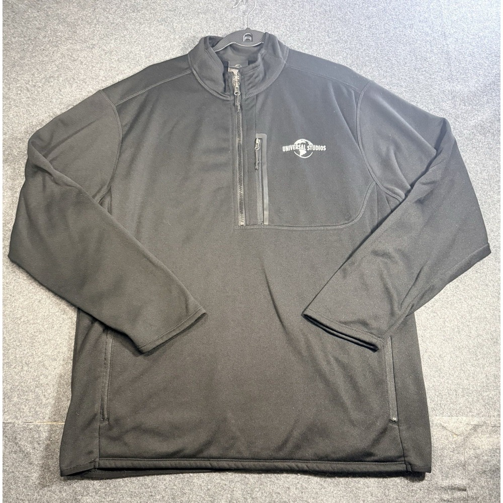 Universal Studios Black 1/4 Zip Fleece Pullover Jacket‎ Size XL